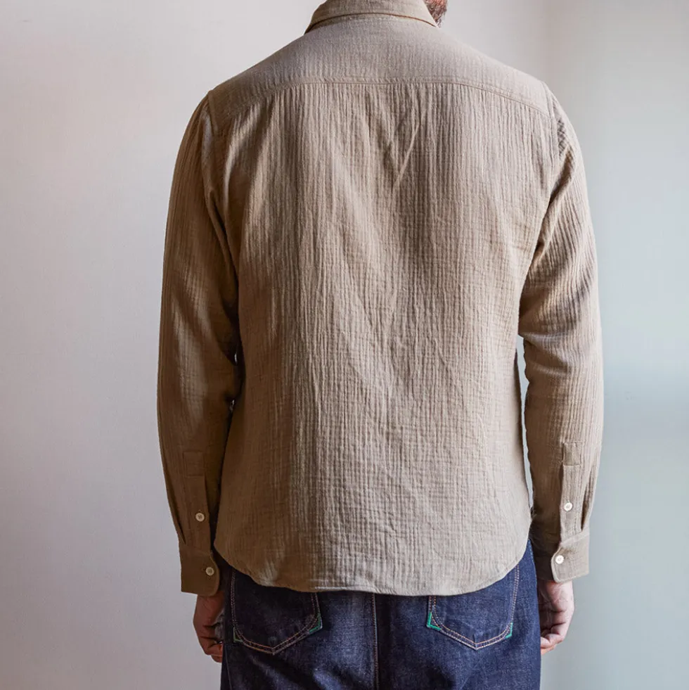 Merci - Chemise Gaspard en gaze de coton - Kaki