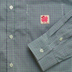 Merci - Chemise Sacha - Carreaux Vert & Bleu
