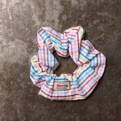 Merci - Chouchou Scrunchie - Carreaux Multicolore