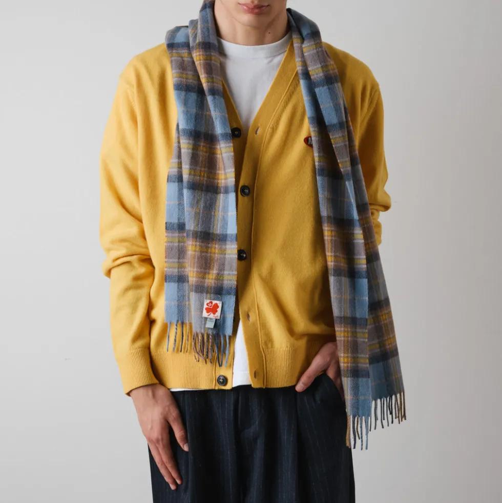 Merci - Echarpe en cachemire Harry - Bleu et Jaune
