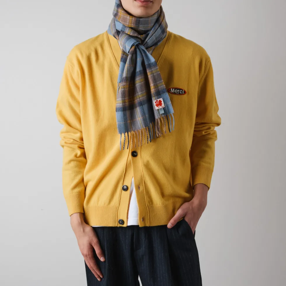 Merci - Echarpe en cachemire Harry - Bleu et Jaune