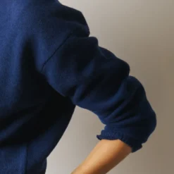 Merci - Gilet Lucia en Laine - Bleu foncé