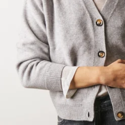 Merci - Gilet Lucia en Laine - Gris