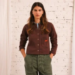 Merci - Gilet Rose - Marron