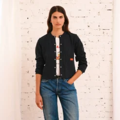 Merci - Gilet Rose - Noir