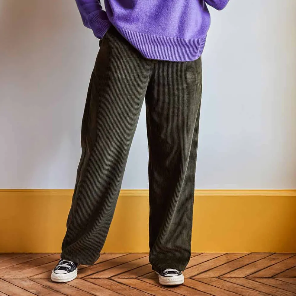 Merci - Pantalon en velours côtelé - Kaki