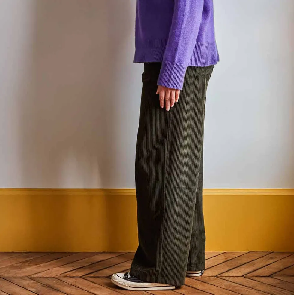 Merci - Pantalon en velours côtelé - Kaki