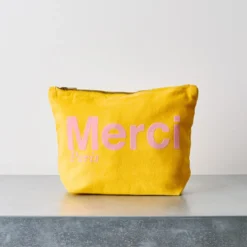 Merci - Pochette en coton - Ochre & Rose