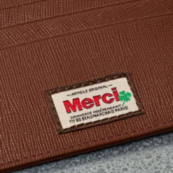 Merci - Porte Carte Plat - Camel