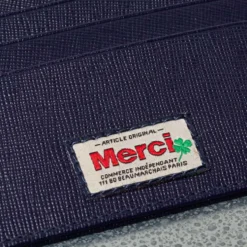 Merci - Porte Carte Plat - Marine
