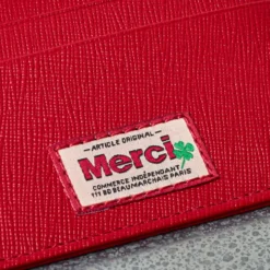 Merci - Porte Carte Plat - Rouge