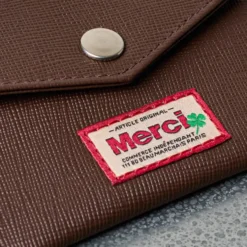 Merci - Porte Carte à Rabat - Chocolat