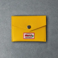 Merci - Porte Carte à Rabat - Jaune