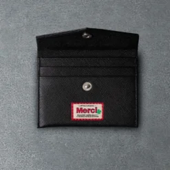 Merci - Porte Carte à Rabat - Noir