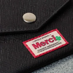 Merci - Porte Carte à Rabat - Noir