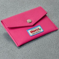Merci - Porte Carte à Rabat - Rose