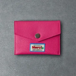 Merci - Porte Carte à Rabat - Rose
