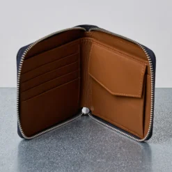 Merci - Porte Feuille Zip - Marine