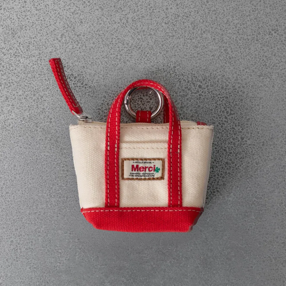 Merci - Porte Monnaie Candide Charm - Ecru & Rouge