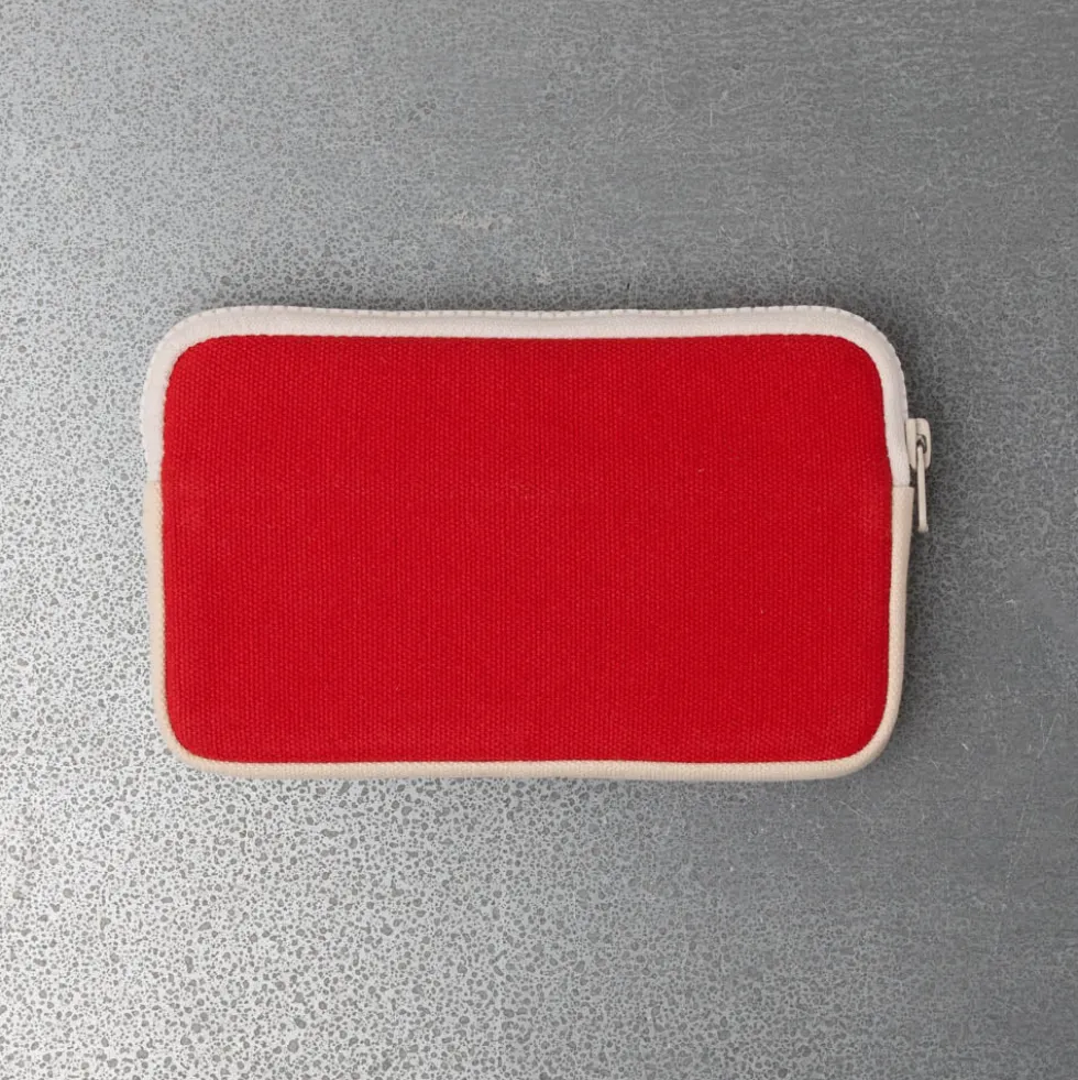 Merci - Porte Monnaie Candide M - Rouge & Ecru