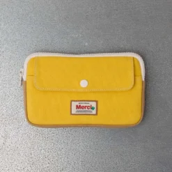 Merci - Porte Monnaie Candide M - Jaune & Beige
