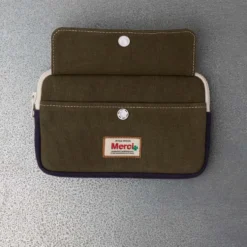 Merci - Porte Monnaie Candide M - Olive & Marine