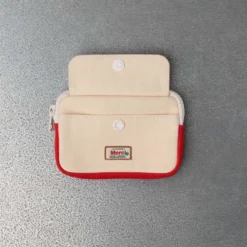 Merci - Porte Monnaie Candide S - Ecru & Rouge