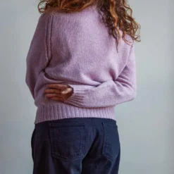 Merci - Pull en laine Shetland Femme - Rose