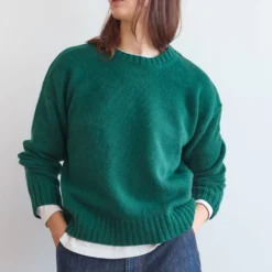 Merci - Pull en laine - Vert Forêt