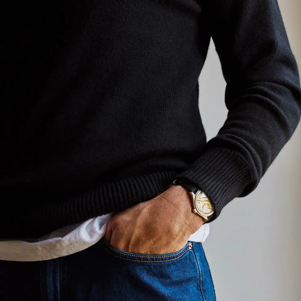 Merci - Pull Sweat Man en cachemire - Noir