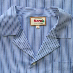 Merci - Pyjama en Coton - Rayures Triples Bleu