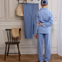 Merci - Pyjama en Coton - Rayures Triples Bleu