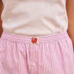 Merci - Short Jude Rayé - Mauve