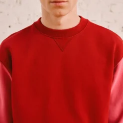 Merci - Sweat Dorian Bicolore - Rouge & Rose