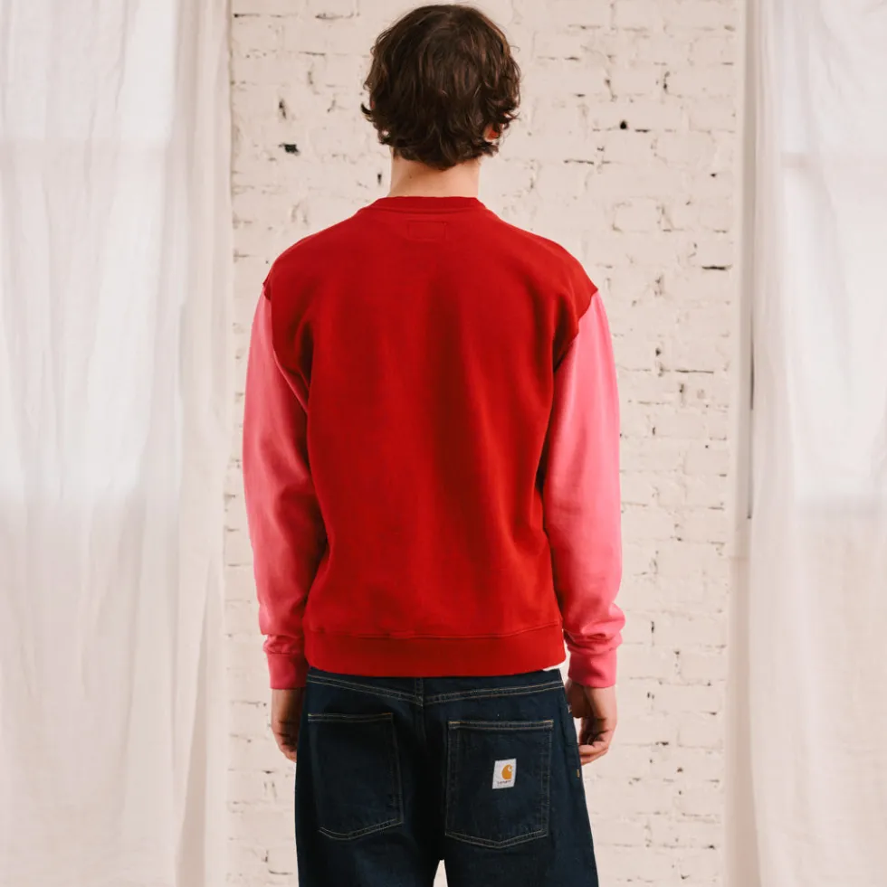 Merci - Sweat Dorian Bicolore - Rouge & Rose
