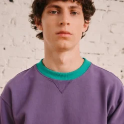 Merci - Sweat Dorian Bicolore - Violet & Vert