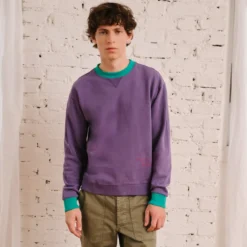 Merci - Sweat Dorian Bicolore - Violet & Vert