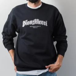 Merci - Sweat Gothique Non Merci - Noir