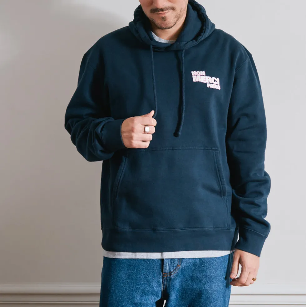 Merci - Sweat Non Merci - Marine
