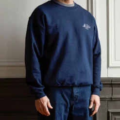 Merci - Sweat unisexe Non Merci "Rive Gauche" - Bleu Marine