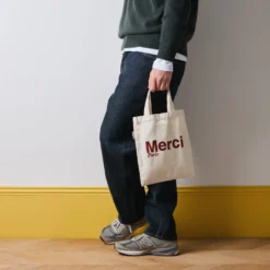Merci - Tote Bag en coton - Crème & Vin