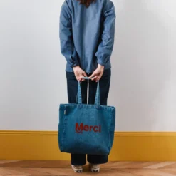 Merci - Tote Bag en coton - Denim