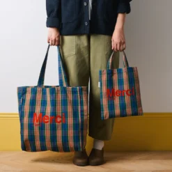 Merci - Tote Bag en coton - Violet, Orange & Rouge