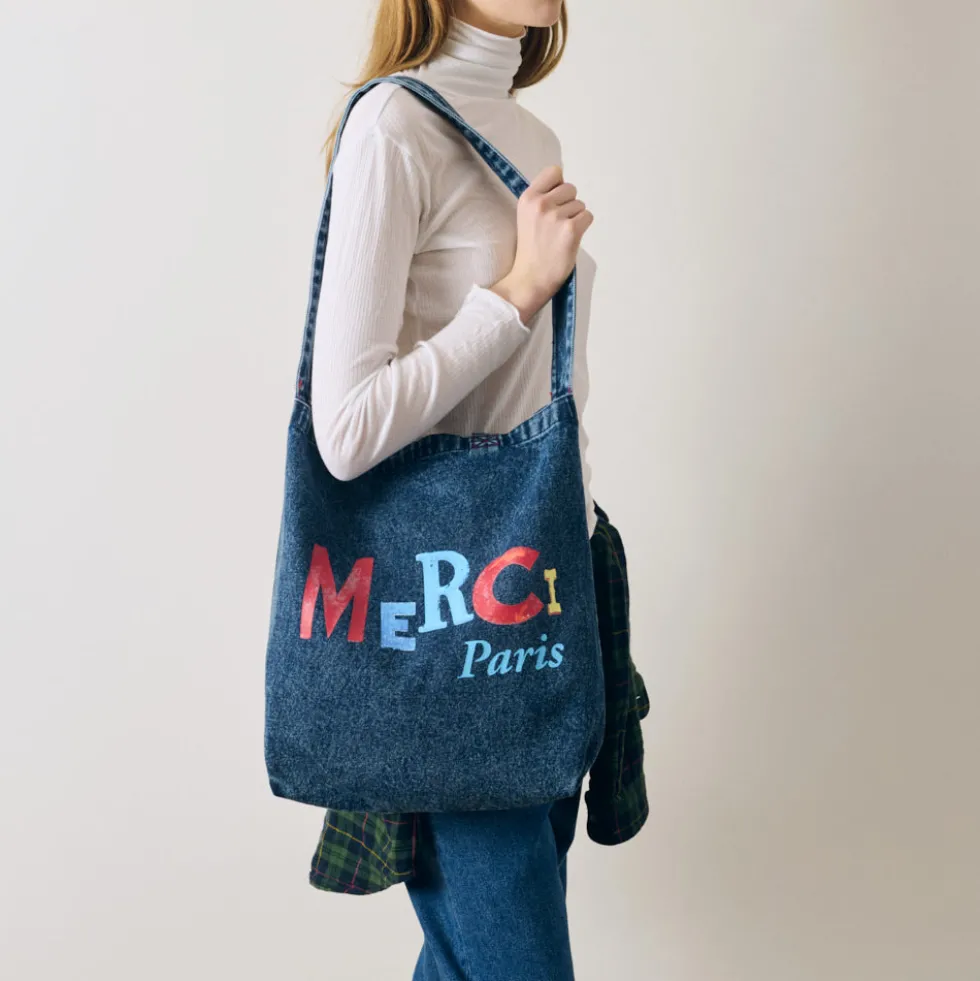 Merci - Tote bag Jean-Michel - Denim