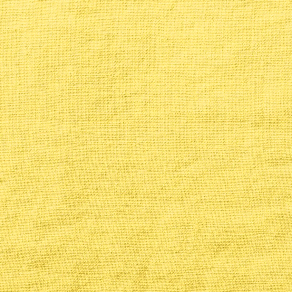 Merci - Trousse en lin lavé - Jaune Citronnade