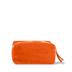 Merci - Trousse en lin lavé - Orange Zeste