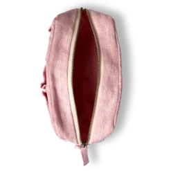 Merci - Trousse en lin lavé - Rose Granité