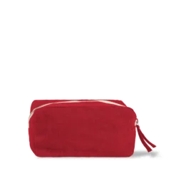Merci - Trousse en lin lavé - Rouge Vermillon