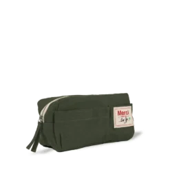 Merci - Trousse en lin lavé - Vert Oxyde