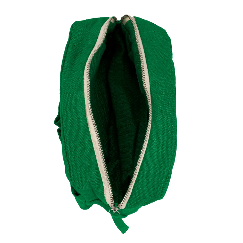 Merci - Trousse en lin lavé - Vert Potager